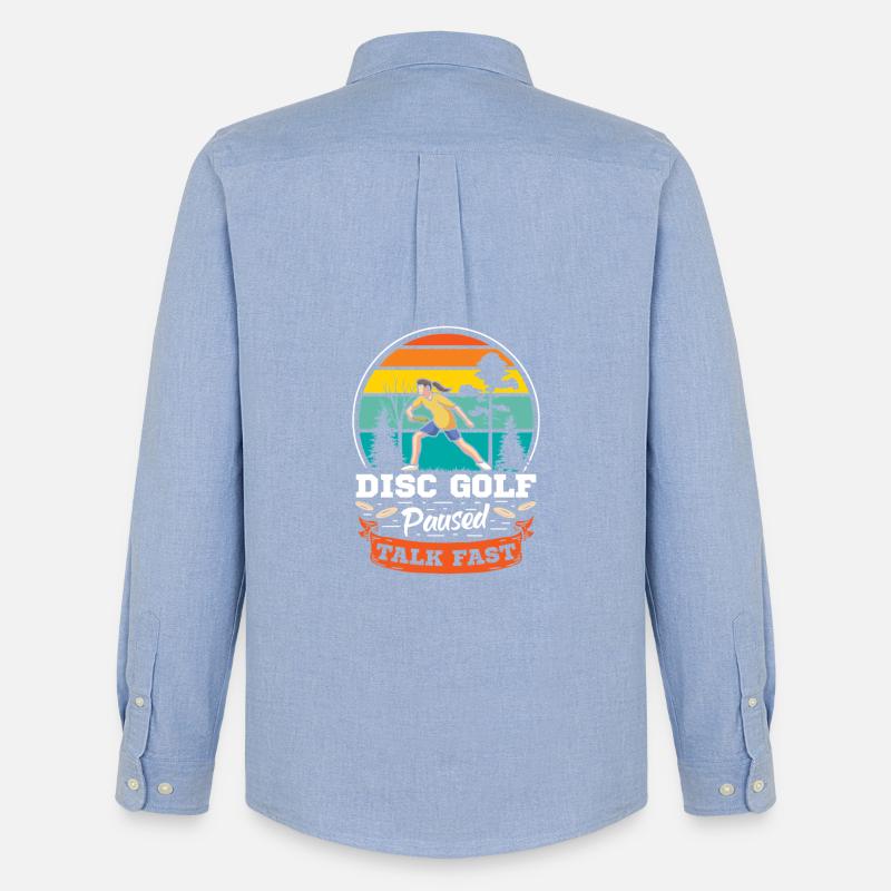 Disc Golf Geschenke Discgolf - Männer Oxford Hemd von Stanley/Stella - Carolina Blue