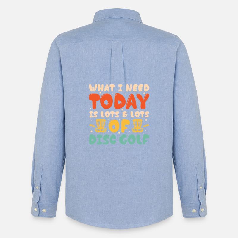Disc Golf Geschenke Discgolf - Männer Oxford Hemd von Stanley/Stella - Carolina Blue