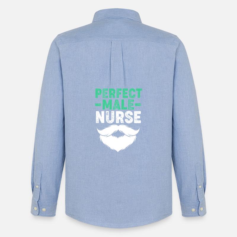 Pfleger Krankenhaus Krankenpfleger Geschenk - Männer Oxford Hemd von Stanley/Stella - Carolina Blue