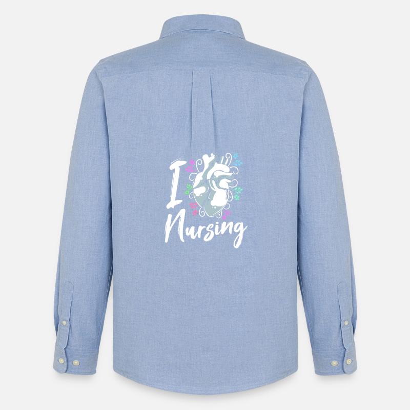 Pfleger Krankenhaus Krankenpfleger Geschenk - Männer Oxford Hemd von Stanley/Stella - Carolina Blue