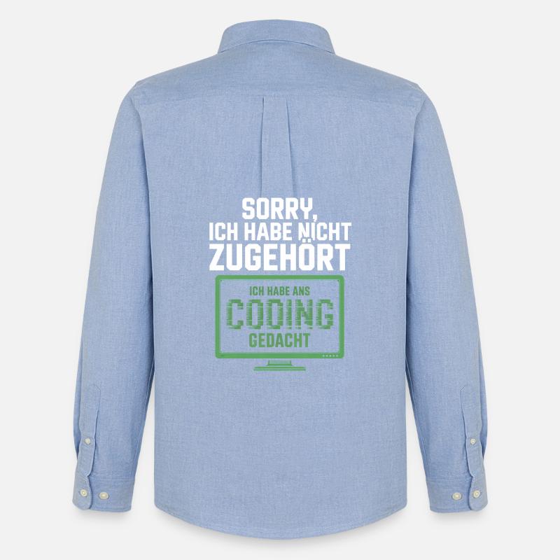 Sorry, I thought coding - Men's Oxford Shirt by Stanley/Stella - carolina blue