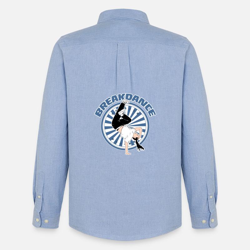 Breakdance  - Männer Oxford Hemd von Stanley/Stella - Carolina Blue