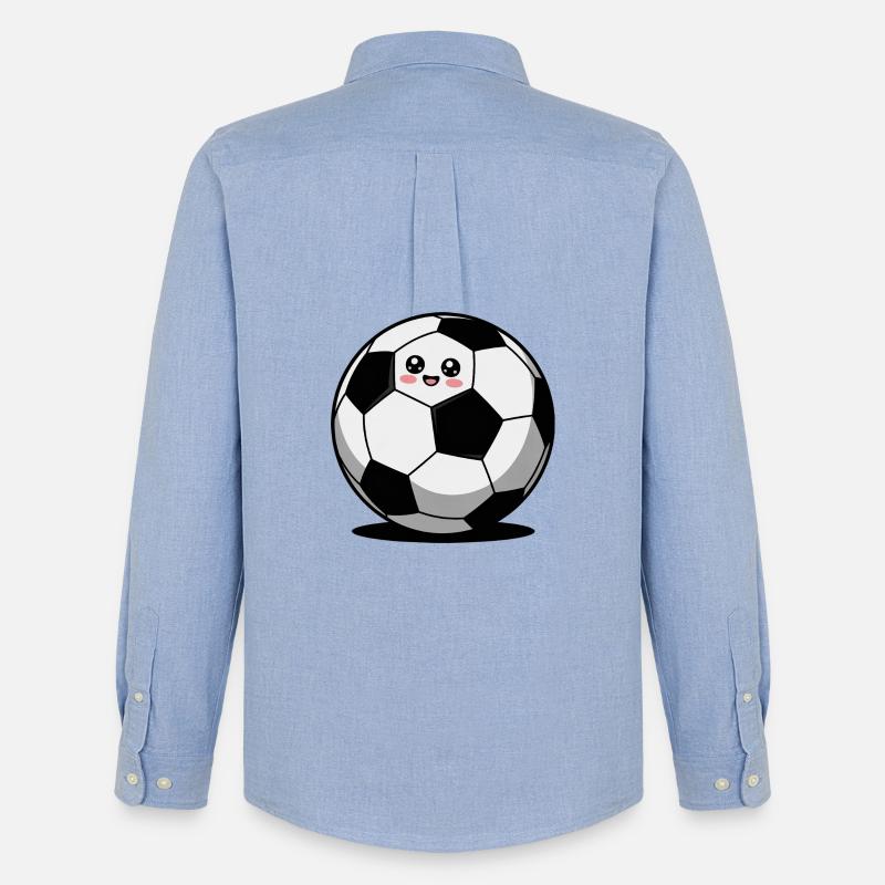 Fußball comic süß - Männer Oxford Hemd von Stanley/Stella - Carolina Blue
