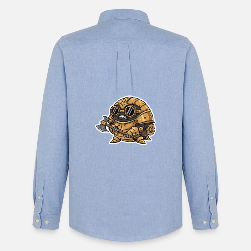 Sowbug Krieger Steampunk Axt Kupferrüstung - Männer Oxford Hemd von Stanley/Stella - Carolina Blue