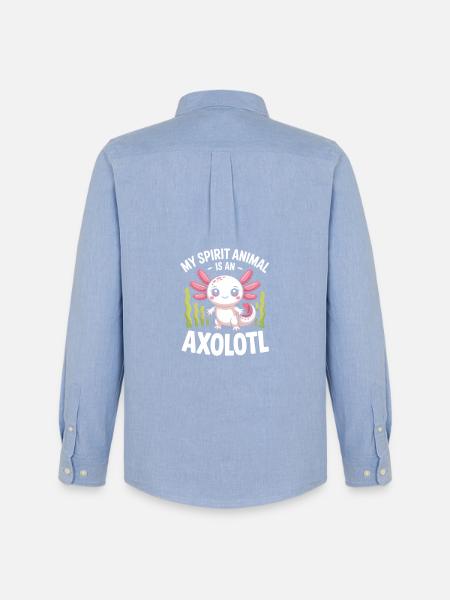 Axolotl Geisttier-Tee - Männer Oxford Hemd von Stanley/Stella - Carolina Blue