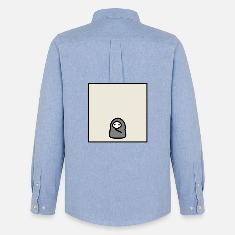 Introvert Cocoon Minimal Meme Character - Männer Oxford Hemd von Stanley/Stella - Carolina Blue