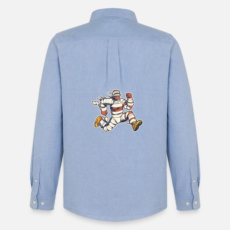 Mamienläuferin - Männer Oxford Hemd von Stanley/Stella - Carolina Blue