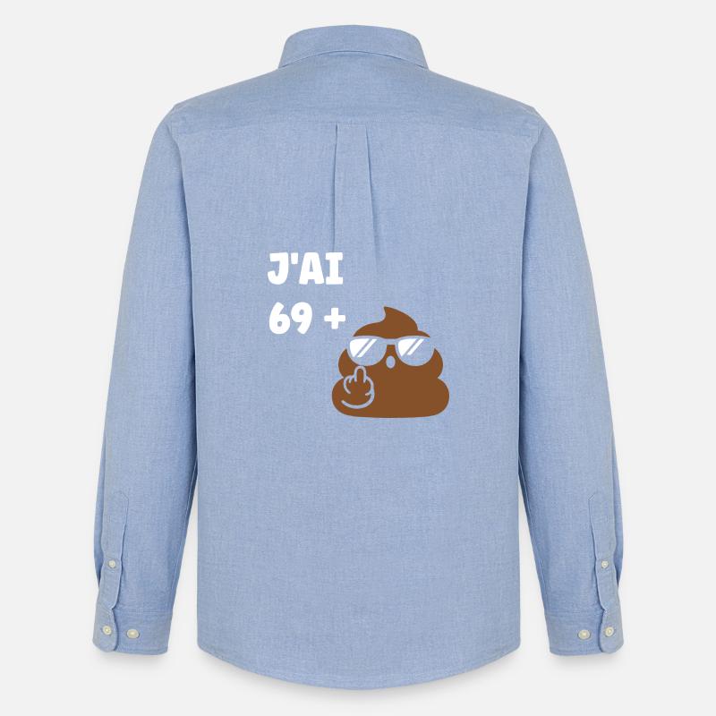 69 plus 1 - Männer Oxford Hemd von Stanley/Stella - Carolina Blue