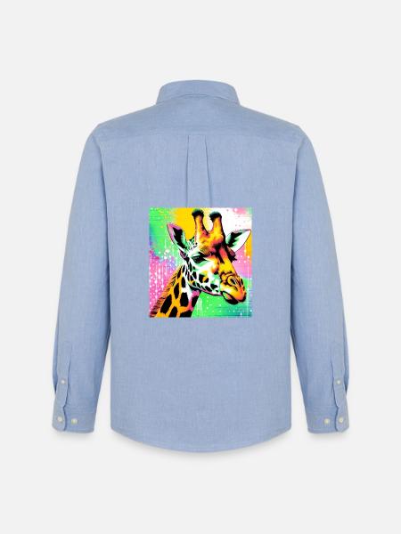 giraffe - Men's Oxford Shirt by Stanley/Stella - carolina blue