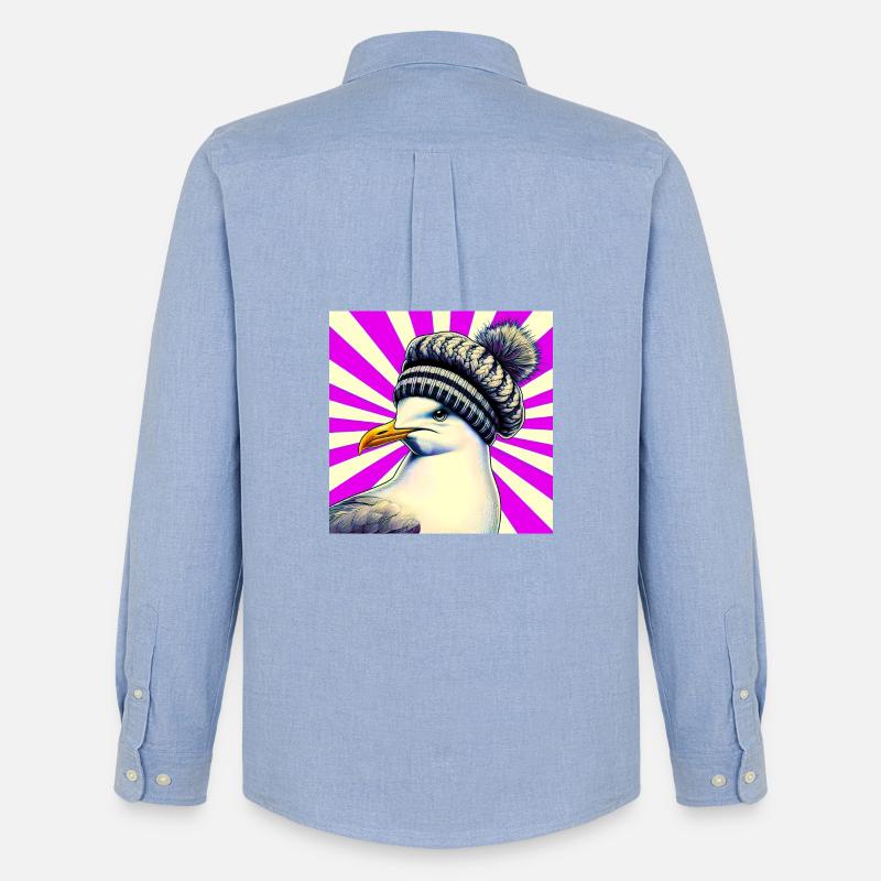 Möwe - Männer Oxford Hemd von Stanley/Stella - Carolina Blue