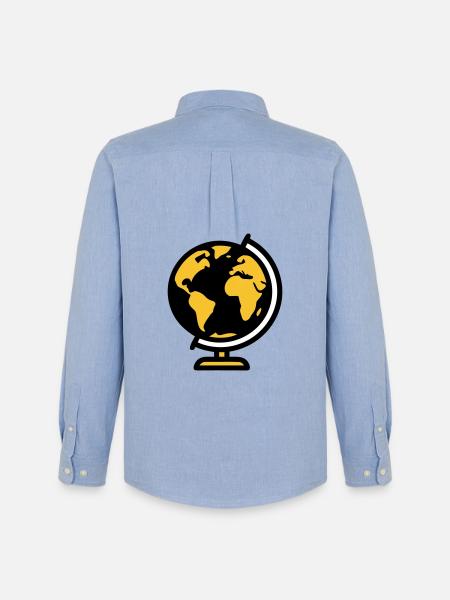 Globe Globe Earth School - Men's Oxford Shirt by Stanley/Stella - carolina blue