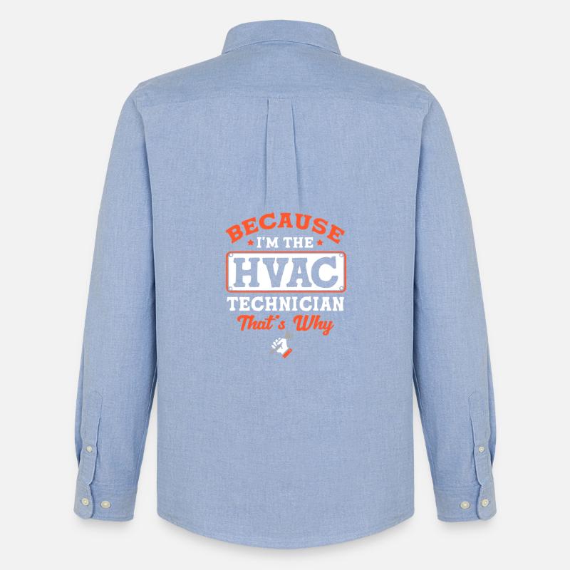 Klimatechniker Techniker Kältetechniker Heizung - Männer Oxford Hemd von Stanley/Stella - Carolina Blue