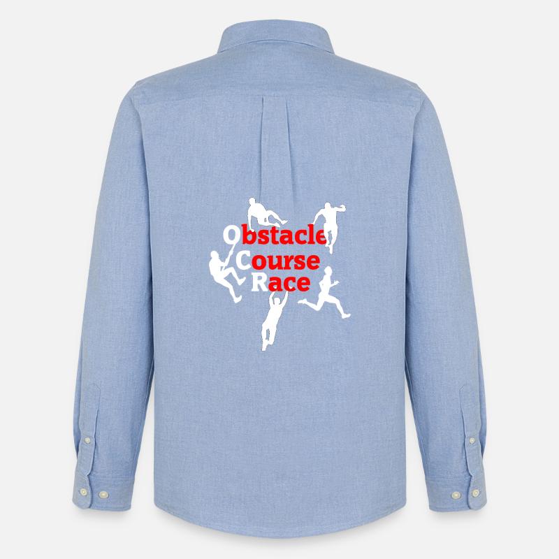 OCR Chaos – Obstacle Action Design - Männer Oxford Hemd von Stanley/Stella - Carolina Blue