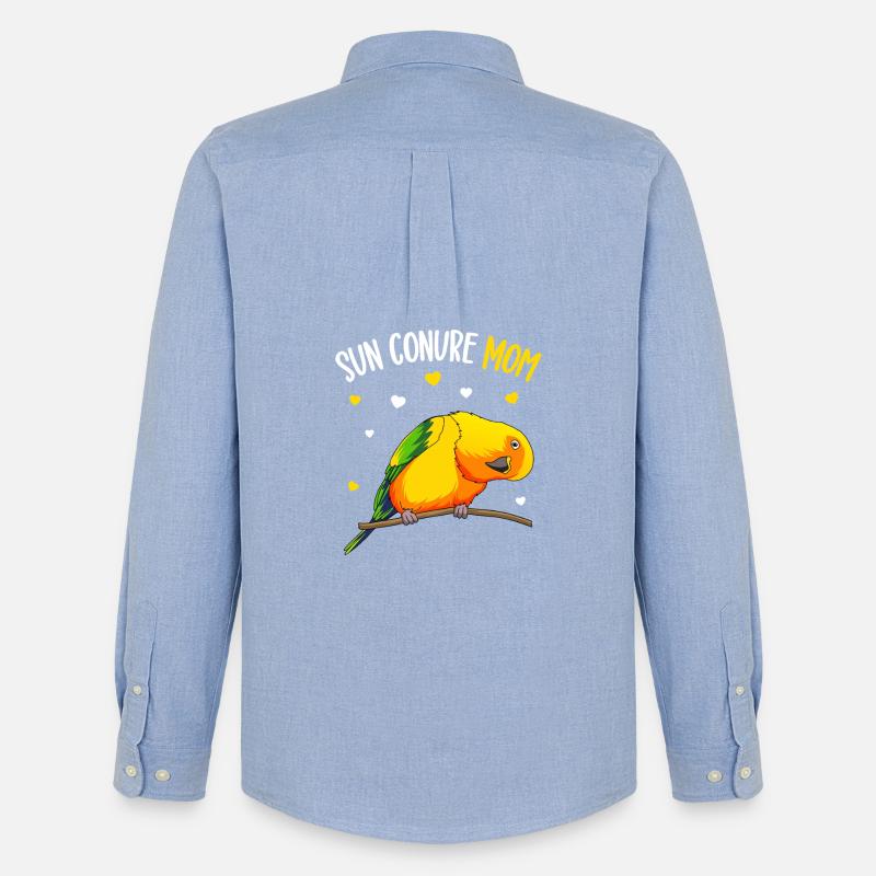 Sun Conure Mama - Männer Oxford Hemd von Stanley/Stella - Carolina Blue