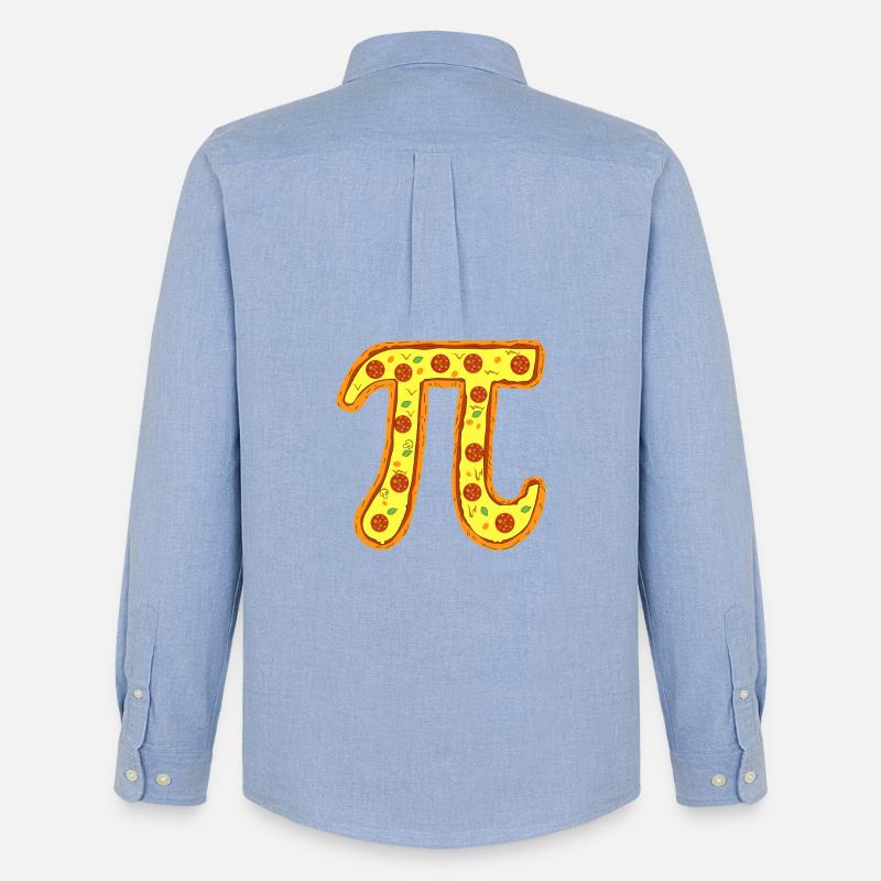 Pizza Pi Emblem Peperoni-Symbol - Männer Oxford Hemd von Stanley/Stella - Carolina Blue