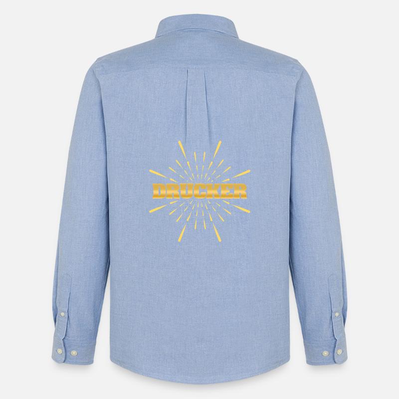Drucker als Beruf - Männer Oxford Hemd von Stanley/Stella - Carolina Blue