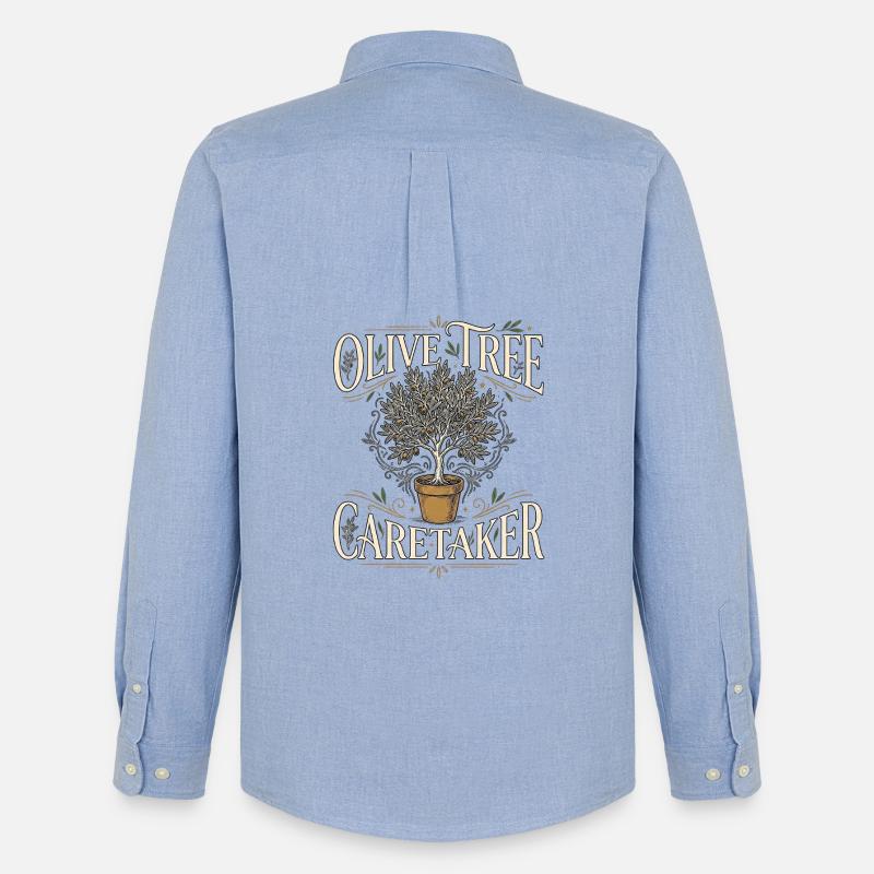 Olive Tree - Männer Oxford Hemd von Stanley/Stella - Carolina Blue
