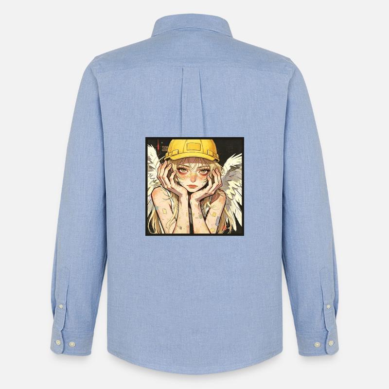 Geflügelter Arbeiter-Träumer - Männer Oxford Hemd von Stanley/Stella - Carolina Blue