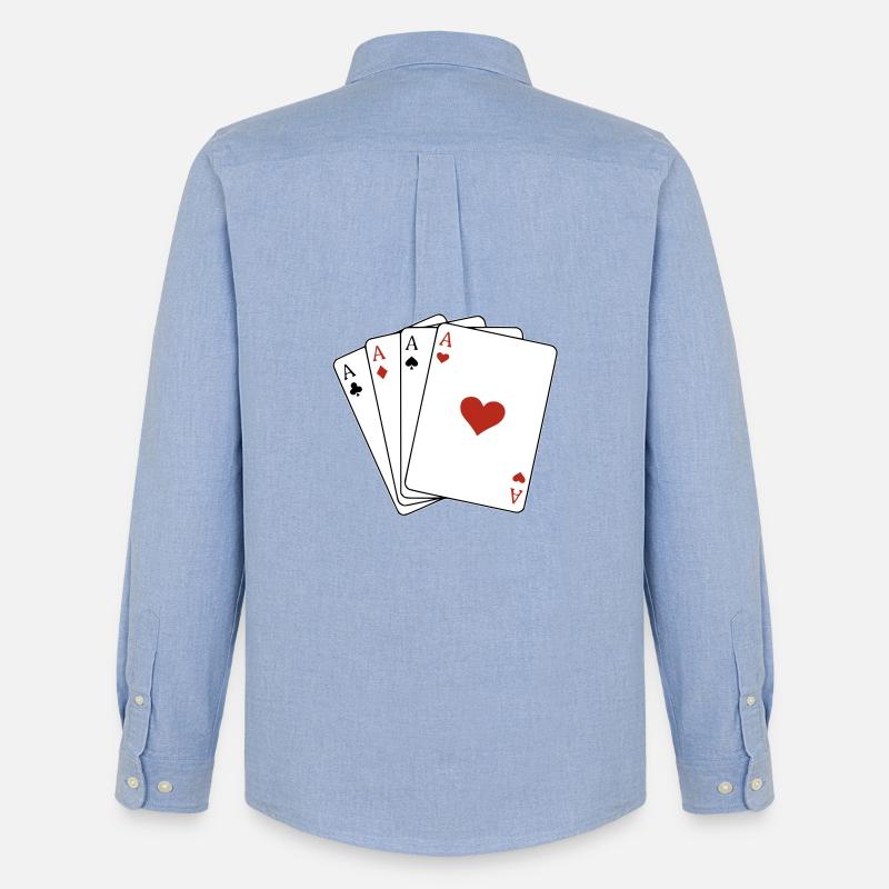 carré d'as - Männer Oxford Hemd von Stanley/Stella - Carolina Blue