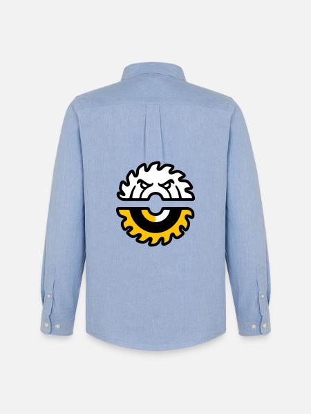 Circular Saw Face Graphic - Men's Oxford Shirt by Stanley/Stella - carolina blue