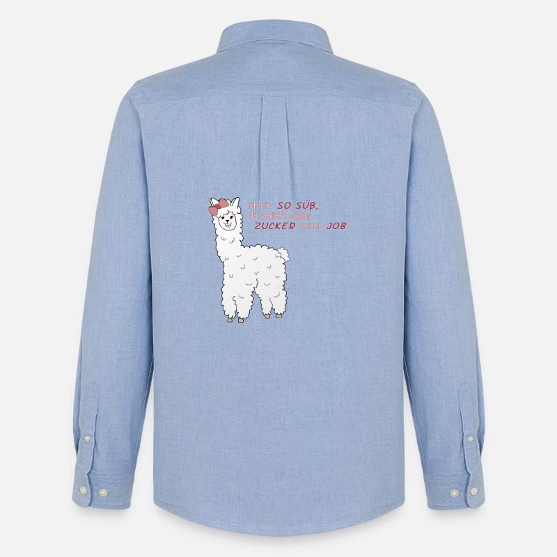 Süßes Alpaka - Männer Oxford Hemd von Stanley/Stella - Carolina Blue