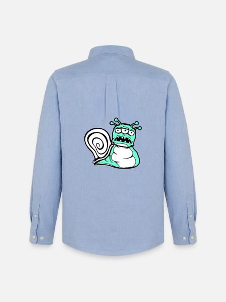 snail alien monster Halloween extraterrestrial - Men's Oxford Shirt by Stanley/Stella - carolina blue