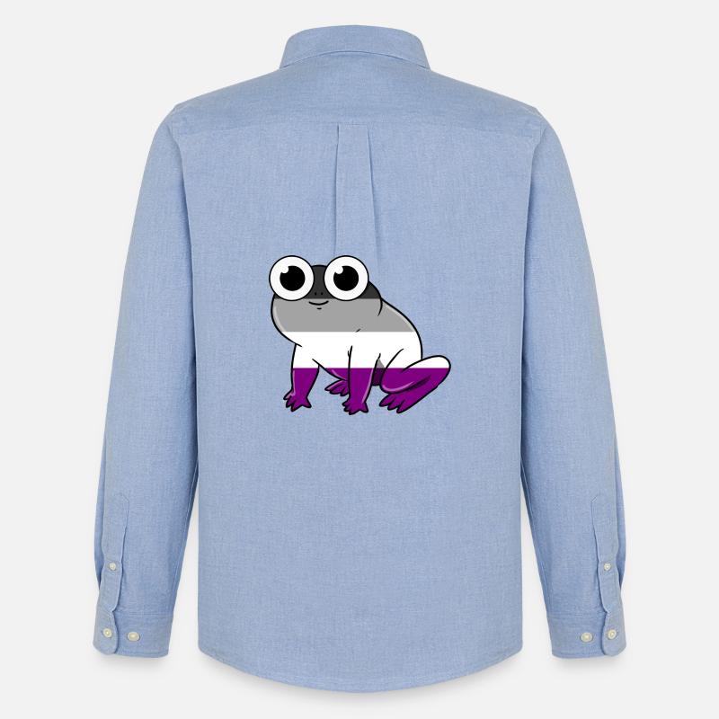 Frosch Ace Pride - Männer Oxford Hemd von Stanley/Stella - Carolina Blue