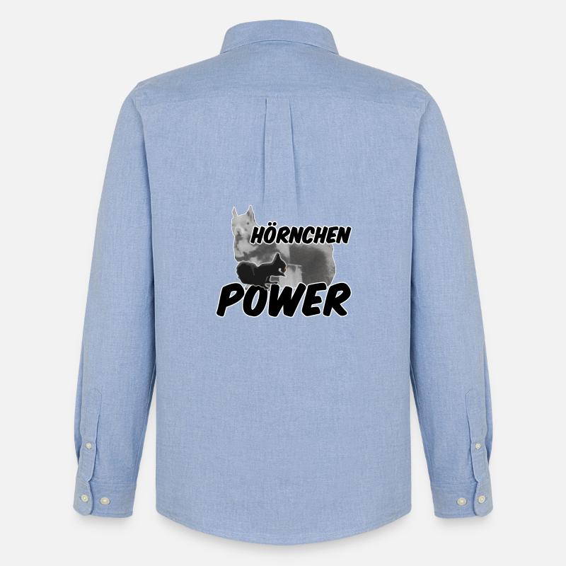 Hörnchenpower Eichhörnchen Tiere Spruch - Männer Oxford Hemd von Stanley/Stella - Carolina Blue