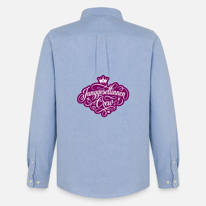 Junggesellinnenabschied Crew Jga - Männer Oxford Hemd von Stanley/Stella - Carolina Blue