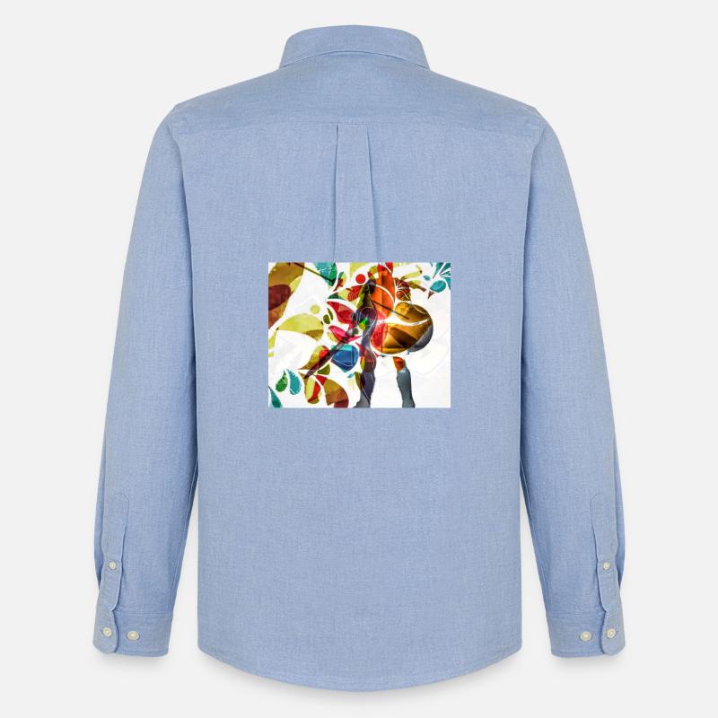 Lebendiger Tanz Regenbogenkonfetti - Männer Oxford Hemd von Stanley/Stella - Carolina Blue
