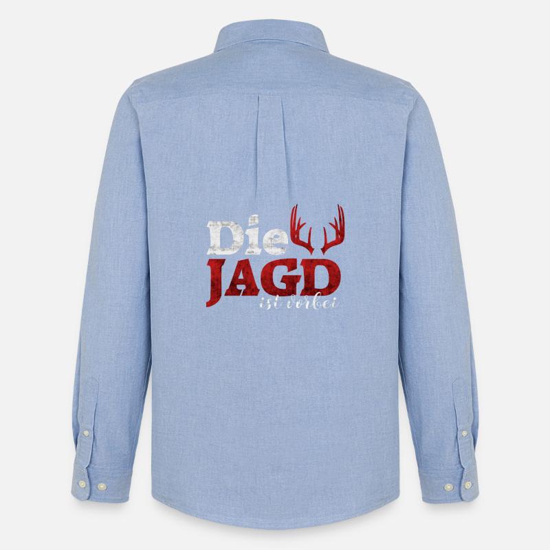 Die Jagd ist vorbei - Männer Oxford Hemd von Stanley/Stella - Carolina Blue