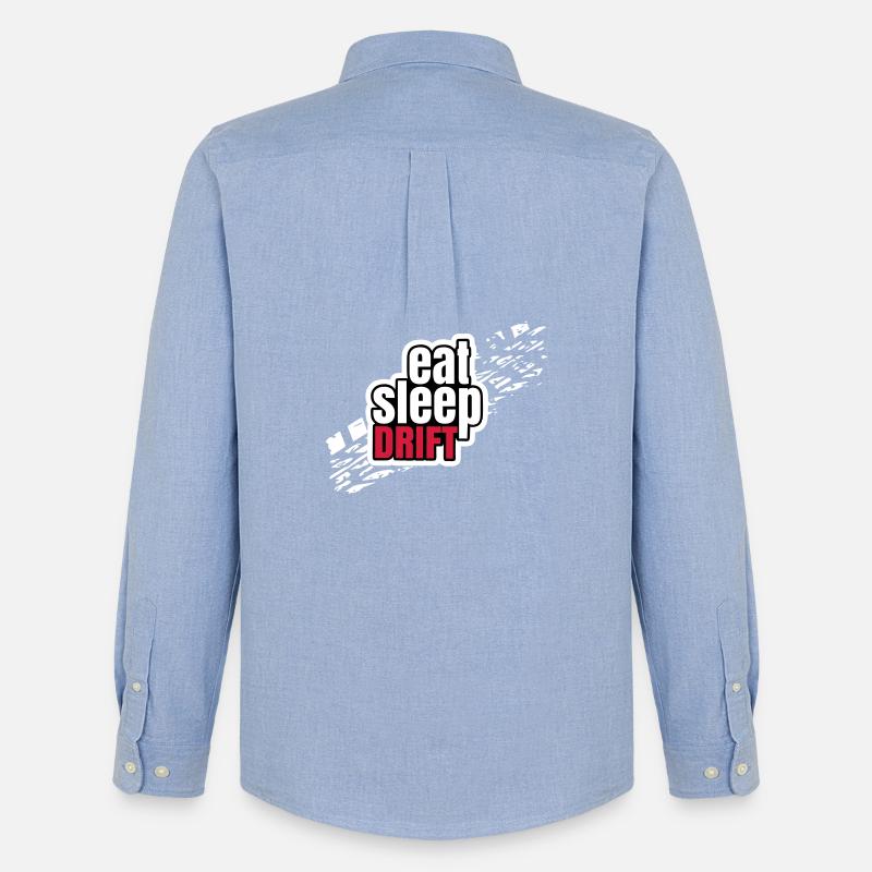 Eat Sleep Drift - Männer Oxford Hemd von Stanley/Stella - Carolina Blue