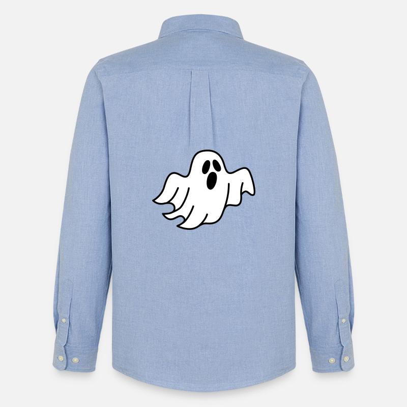 Geist oder Gespenst - Männer Oxford Hemd von Stanley/Stella - Carolina Blue