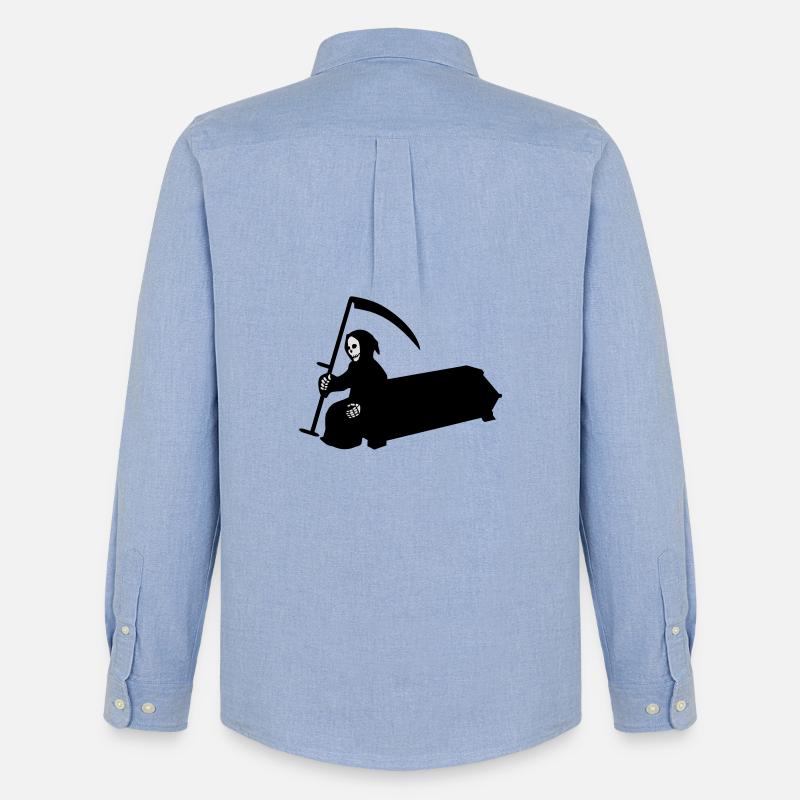sarg sense halloween - Männer Oxford Hemd von Stanley/Stella - Carolina Blue