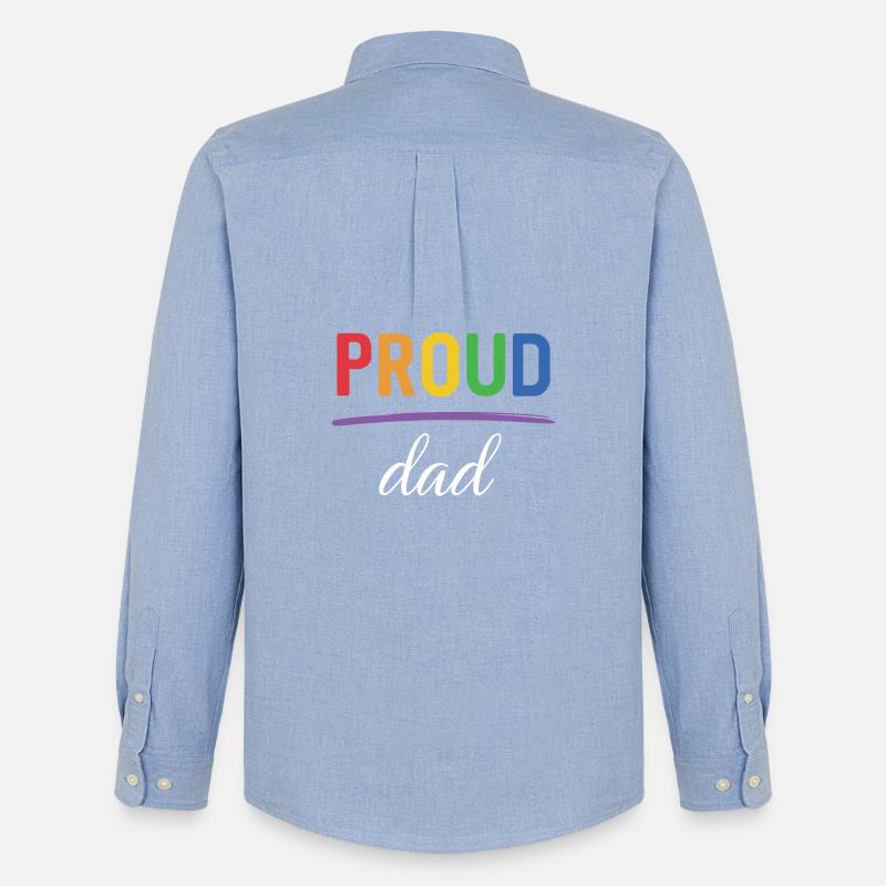 LGBT Proud Dad - Pride-Monat - Männer Oxford Hemd von Stanley/Stella - Carolina Blue
