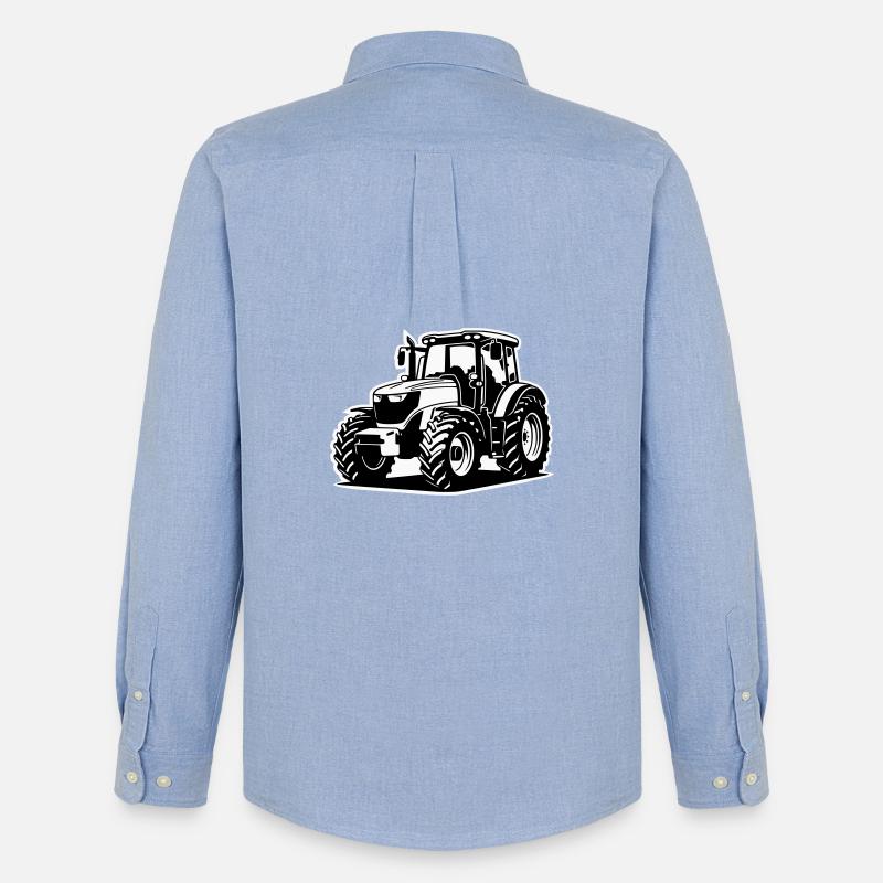Traktor / Trecker / Schlepper (2-farbig) - Männer Oxford Hemd von Stanley/Stella - Carolina Blue