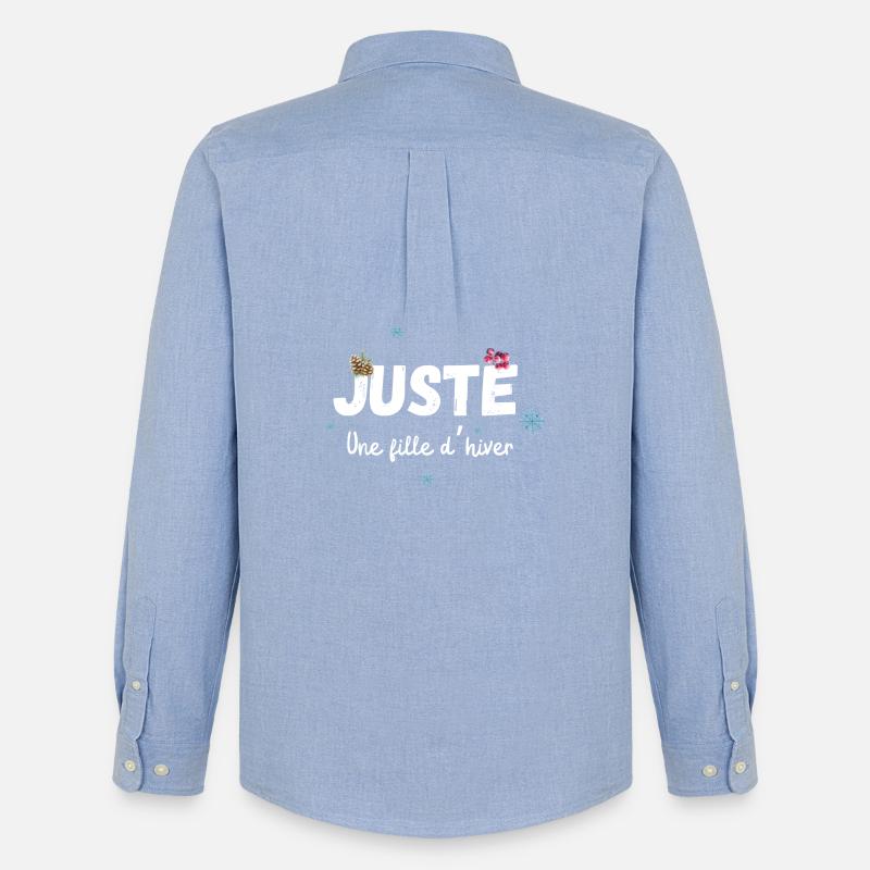 Nur ein Wintermädchen-Geschenk - Männer Oxford Hemd von Stanley/Stella - Carolina Blue