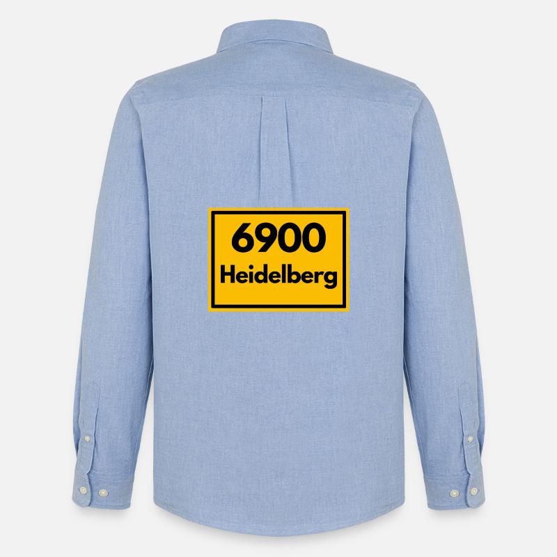 OLD POSTCODE POSTCODE RETRO 6900 HEIDELBERG - Men's Oxford Shirt by Stanley/Stella - carolina blue