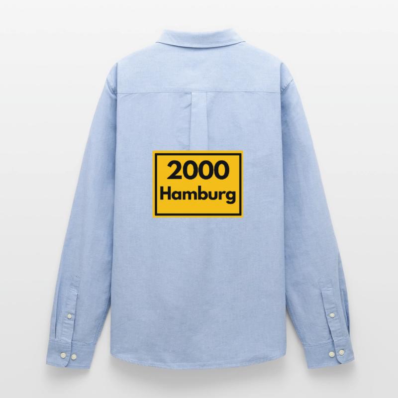 OLD POSTCODE POSTCODE RETRO 2000 HAMBURG - HAFEN Men's Oxford Shirt by Stanley/Stella