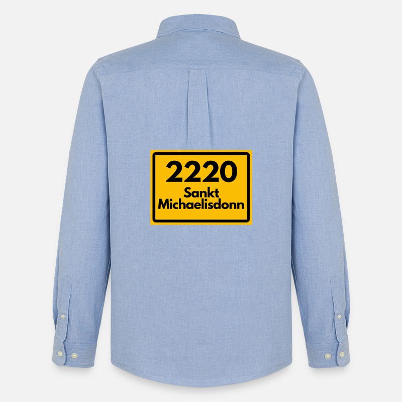 OLD POSTCODE POSTCODE 2220 SANKT MICHAELISDONN - Men's Oxford Shirt by Stanley/Stella - carolina blue