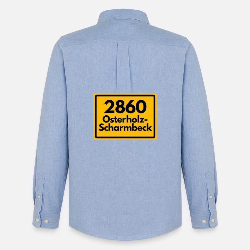 OLD POSTCODE POSTCODE 2860 OSTERHOLZ-SCHARMBECK - Men's Oxford Shirt by Stanley/Stella - carolina blue