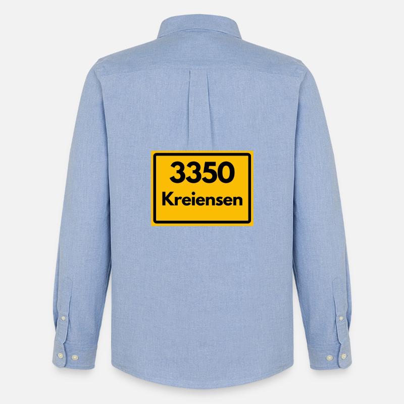 OLD POSTCODE POSTCODE RETRO 3350 KREIENSEN - Men's Oxford Shirt by Stanley/Stella - carolina blue