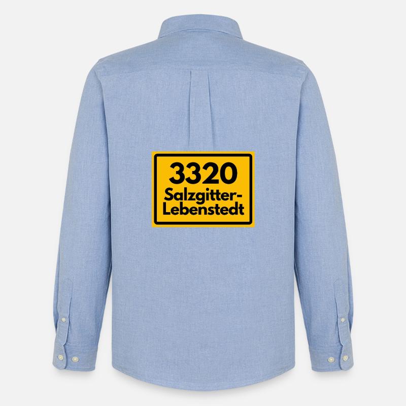OLD POSTCODE POSTCODE RETRO 3320 SALZGITTER - Men's Oxford Shirt by Stanley/Stella - carolina blue