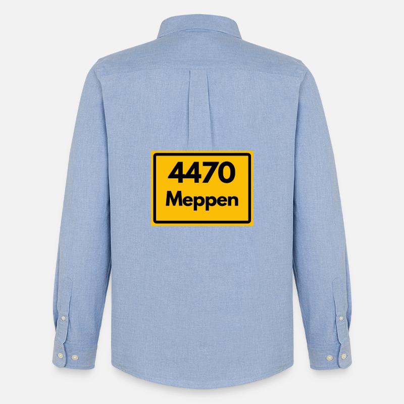 OLD POSTCODE POSTCODE RETRO 4470 MEPPEN - Men's Oxford Shirt by Stanley/Stella - carolina blue
