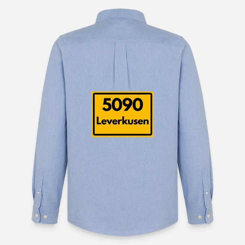 OLD POSTCODE POSTCODE RETRO 5090 LEVERKUSEN - Men's Oxford Shirt by Stanley/Stella - carolina blue