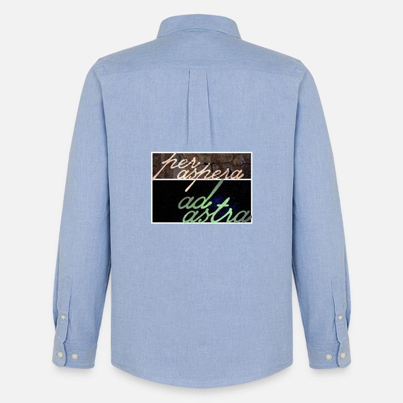 Per Aspera Ad Astra - Männer Oxford Hemd von Stanley/Stella - Carolina Blue