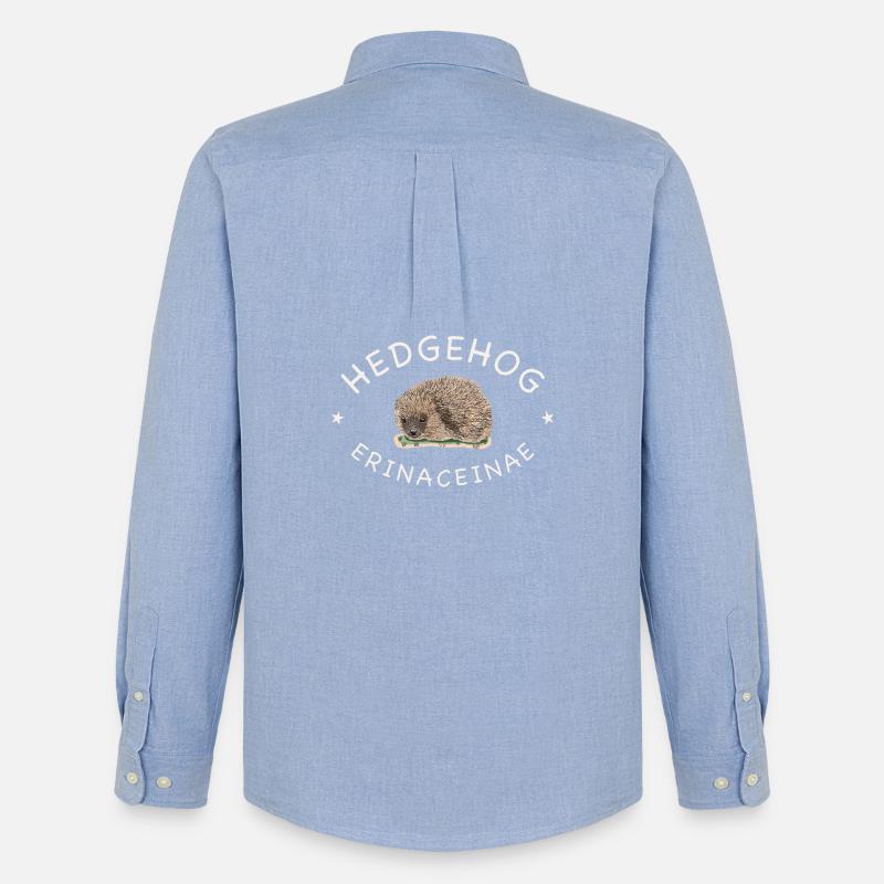 Echter Igel, wissenschaftlicher Name, Englisch - Männer Oxford Hemd von Stanley/Stella - Carolina Blue