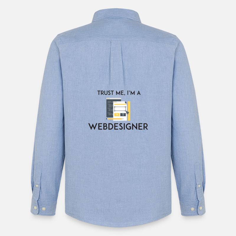 Vertrau mir, ich bin Webdesigner - Männer Oxford Hemd von Stanley/Stella - Carolina Blue