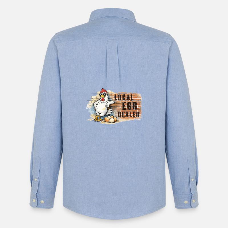 Huhn im Graffiti Stil - Männer Oxford Hemd von Stanley/Stella - Carolina Blue
