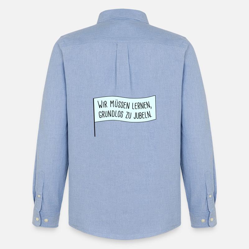 Grundlos jubeln - Männer Oxford Hemd von Stanley/Stella - Carolina Blue